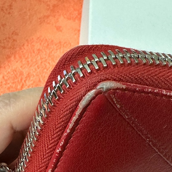 Balenciaga Red Long Zipped Wallet Soft Leather - Picture 6 of 16